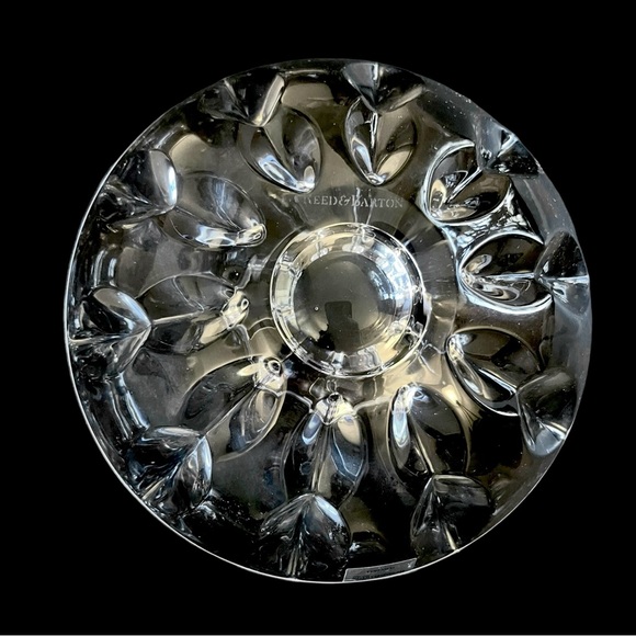 REED & BARTON Crystal Equinox Round Tealight Candle Holder 6" Miller Rogaska - Picture 9 of 12